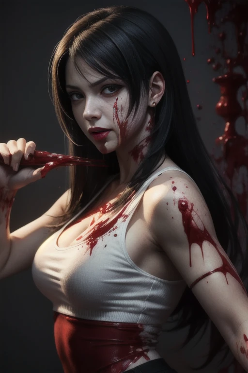 Blood soaked, Tifa Lockhart, covered in blood,