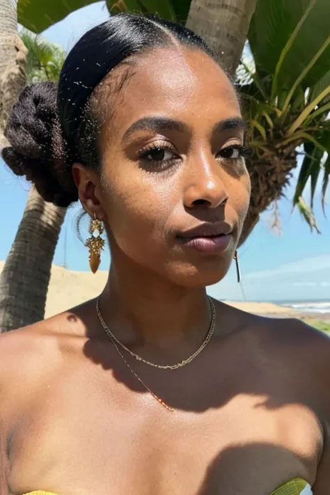 ((Melhor qualidade)), ((obra de arte)), (detalhado), rosto perfeito, mulher negra, africana , imagem completa,pele bem escura 