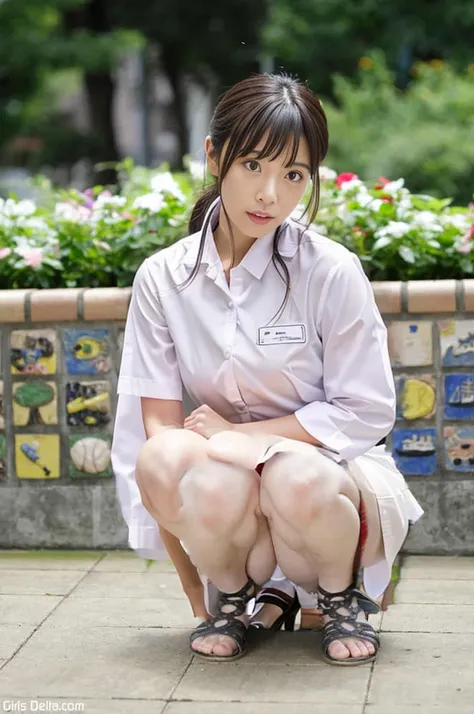 Japanese beauty、A slip is visible from under her office uniform., Not wearing a skirt, business clothes, woman wearing office dress, Work clothes, Work clothes, catalog photo, from me, Detailed image, business clothes装, Image Center, grey, white underwear、...