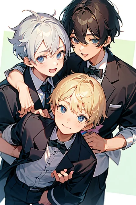 Two friendly boys　Relatives and friends　childhood friend　Always cheerful and smiling　With cute illustrations　classmate　Two boys in the second year of junior high school　handsome man