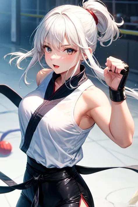 white hair.female.Martial artist.Clur
