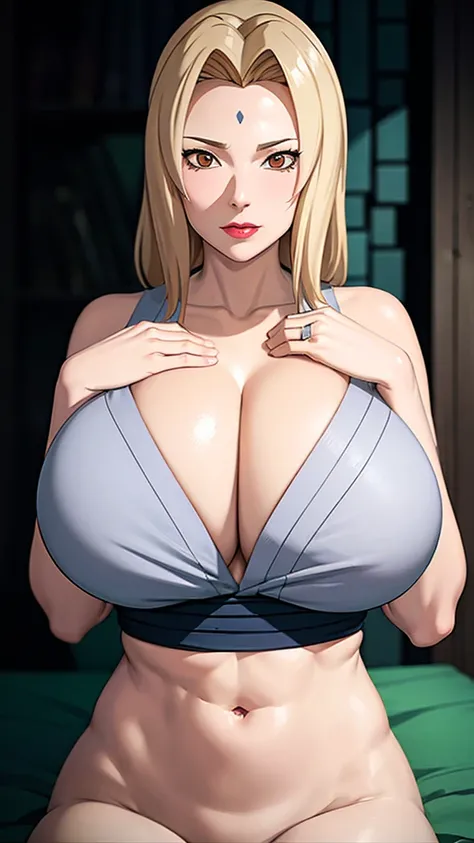 (huge boobs), cleavage, excellent anatomy, masterpiece, highest quality, 4k, 8K, professional photography, soft light, sharp focus, 1 girl,  blonde hair, kimono, cloud, blonde hair, Parted banks, detailed face+brown eyes, closed lips, lipstick, nude,sex,sh...