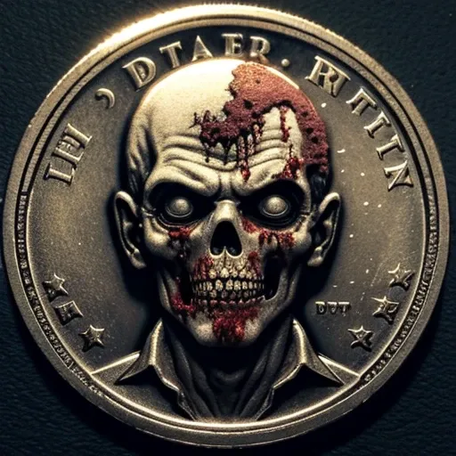 Zombie pattern on coin