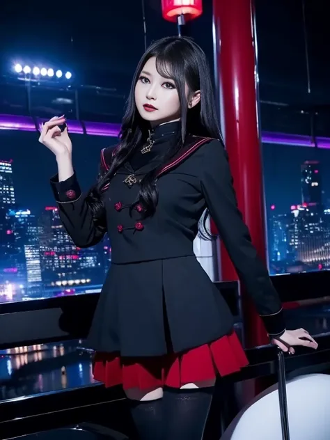 Charming beauties、Evil Female Executive、Night city、Move ki、The Darkness、seductiv、brainwash、Brainwashing device、Evil Fall、wicked、darkness、Black eyeshadow、black pantyhose、Black stockings、Evil Bride、a sailor suit、Black pleated skirt、Dark