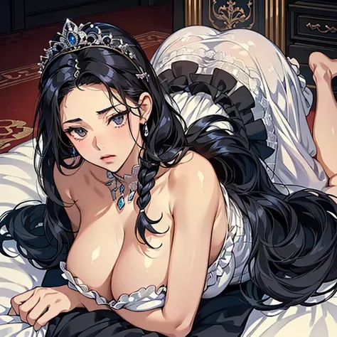 (anime moe style)),((game CG)),(masterpiece),(highest quality), (Super detailed),shape,((very delicate and beautiful)),　,sharp look,looking at the viewer,(((24 year old female)),((whole body)),detailed face and eyes,Intense eyes like jewels,(loosely braide...