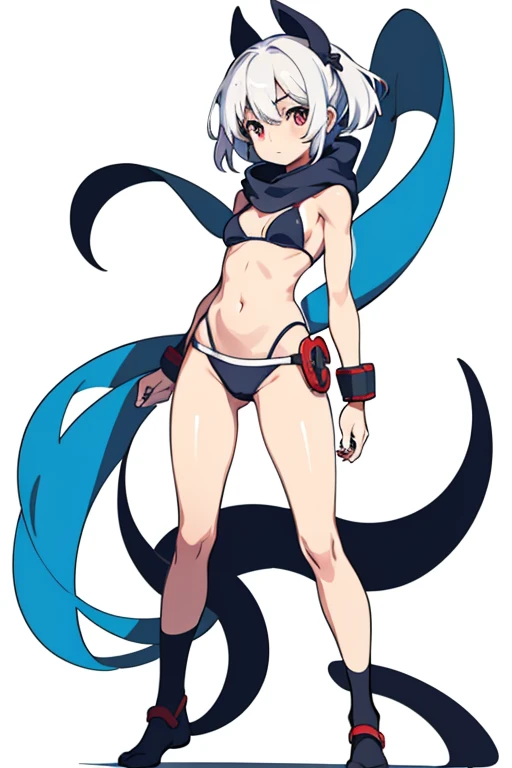 look at viewer,character chart,tachi-e,standing,full body,(white background,simple background:1.5),1girl,solo,bikini,close foots,character ooly