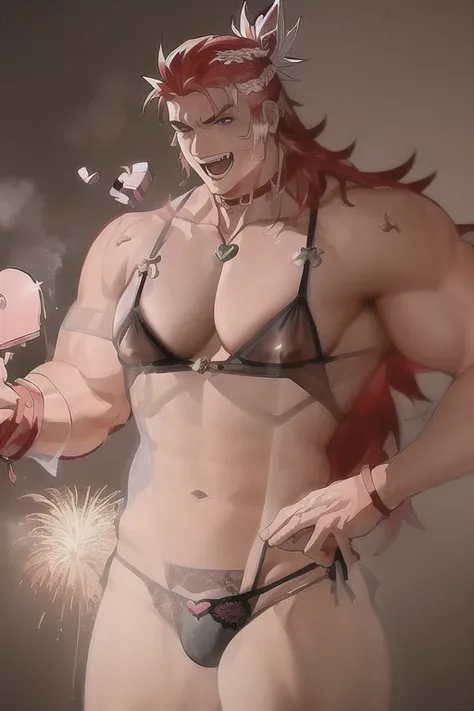 wilnas,  granblue fantasy, (masterpiece:1.5), (best quality:1.5), (high quality:1.5), (solo:1.27), (muscular male:1.27), (bara:1.27), satisfaction, happy, pleasure, (dynamic angle:1.21),(dynamic hair:1.27),(detailed pupils:1.21),looking at viewer, (dynamic...