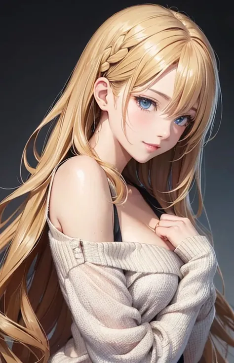 masterpiece、highest quality、High resolution、high quality images、8K, 1 female、skin luster、Texture of skin and clothing、Expression of fine eyes、Shiny bright golden hair,Girl with long braided hair, Manga inspired by Lee Jong-suk, trending on deviantart, real...