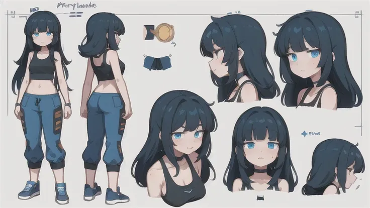 Masterpiece,Best quality, Perfect lighting,extremaly detailed cg,unified,8K wallpapers, Detailed face, emotions, CharacterDesignSheet，perfectly proportions，character  design（reference sheet：1.5）, model sheet, (multiple views [full bodyesbian|From behind|Fr...