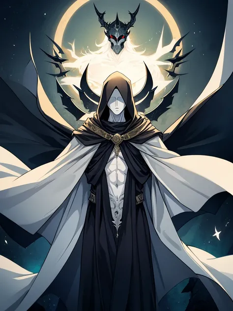 The God of Death, cloak, pale skin, no eyes