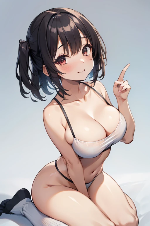 (Low Saturation:1.5),anime,1girl,pov,masterpiece,Awards, high quality,High resolution,HD,4K,8K,high quality,portrait,simple background,closeup upperbody,white clothes,Independently deformed breasts,shruged,viscous paint,(swiping breasts:1.3),oily skin,Slim...