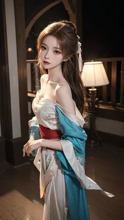 masterpiece,real photos，(solo) real light and shadow，backlight，contour light，shallow depth of field。night time,chinese beauty wi...