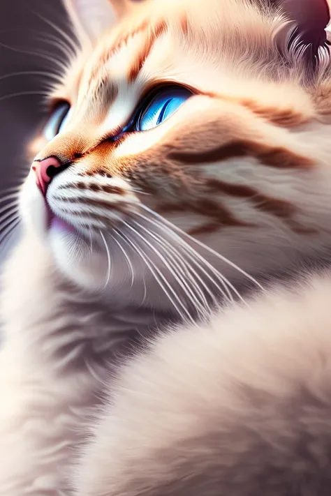 (best quality,4k,highres,masterpiece:1.2),ultra-detailed,realistic,photorealistic:1.37,cute,kitten,kitty,adorable,fluffy,playful,beautiful,lovely,expressive eyes,soft fur,whiskers,
warm sunlight,cozy atmosphere,pastel colors