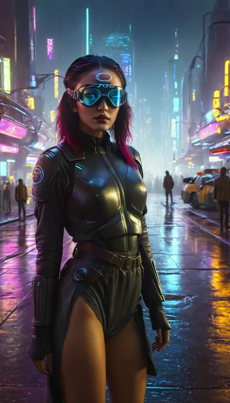 extremely detailed eyes,strong and confident stance,vibrant colors,dramatic lighting,futuristic concept art,cyberpunk style,neon lights,metallic textures,(best quality,4k,8k,highres,masterpiece:1.2),ultra-detailed,(realistic,photorealistic,photo-realistic:...