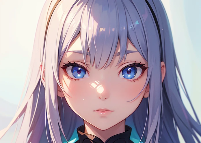 snthwve style, nvinkpunk Closeup face portrait of (((sks person))), smooth soft skin, big dreamy eyes, beautiful intricate colored hair, symmetrical, anime wide eyes, soft lighting, detailed face, by makoto shinkai, stanley artgerm lau, wlop, rossdraws, co...