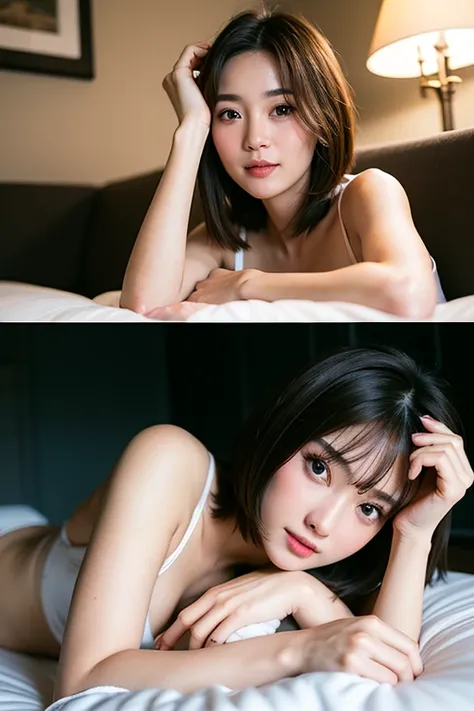 ((highest quality)), ((masterpiece)), (become familiar with), perfect face, masterpiece、highest quality、High resolution、wallpaper、realistic、bright lighting、professional lighting、face light、smooth lighting、japanese woman、20th Gen Midplate、super beautiful、be...