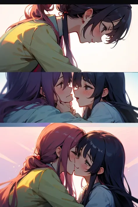 feed、cute、yuri couple、3×3