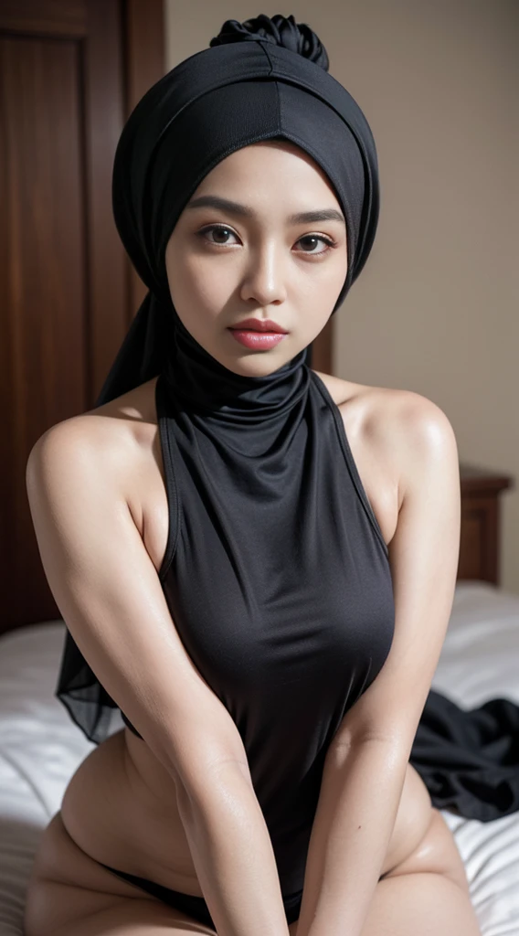 RAW, Best quality, high resolution, work: 1.3), Beautiful Malay woman in hijab , Stunning malay girl,Highly detailed CG Unity 8k wallpaper, top quality, super detailed, masterpiece, realistic, photorealistic, highly detailed cute girl, 50 years old, sweaty...