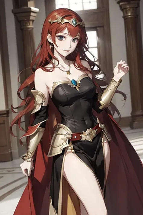 ((highest quality)), ((masterpiece)), (be familiar with), perfect face、the enchanting body of celica（fe）、red hair、best proportio...