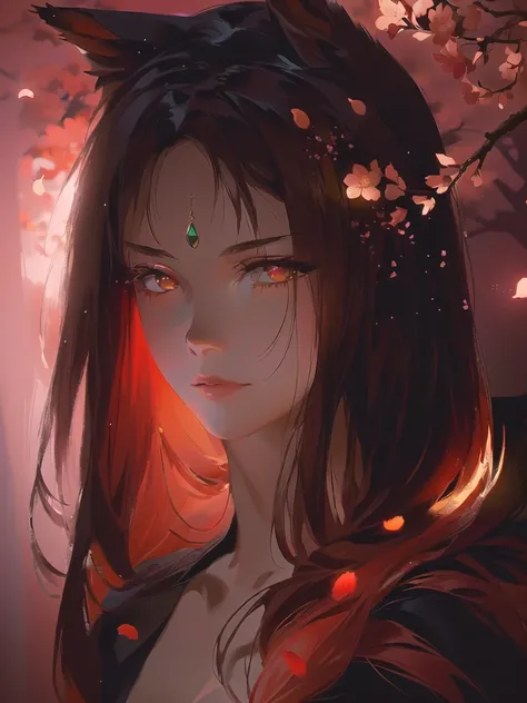 masterpiece, Best quality, (чрезвычайно подробные обои CG Unity 8k), (Best quality), (Best Illustration), (best shadow), absurdity, Realistic lighting, (abyss), beautiful detailed glow, art by Peter MohrBacher,cherry tree, cherry petals