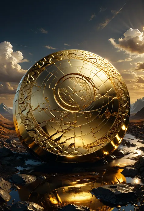 Gold Foil Art, by Michal Karcz, (masterpiece, best quality, Professional, perfect composition, very aesthetic, absurdres, ultra-detailed, intricate details:1.3)