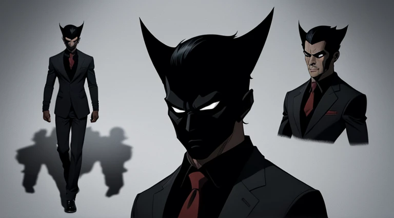 Quero um desenho de um personagem chamado Mr Shadow e quero um desenho de uma pessoa chamada assim e que tem um tom sombrio na imagem escuro terror.