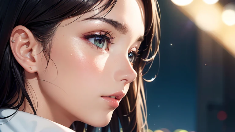 (muste piece:1.3), high resolution, （night sky）、(Shot from the side:1.4)
Luminous objects、looking up, Highly detailed CG unity 8k wallpaper, Reality, photorealistic, Raw photo, beautiful detailed face, detailed cloth texture, detailed hair texture, perfect...