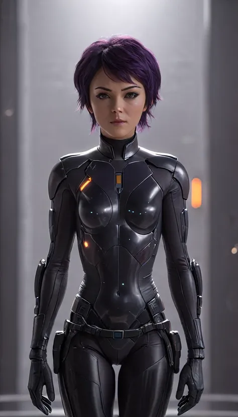 professional 3d model cinematic scene, sabine wren, huge breasts, ghost in the shell, detailed background, masterpiece, best qua...