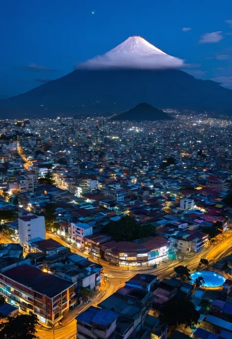 Una imagen de la ciudad de guatemala vista desde un departamento de noche