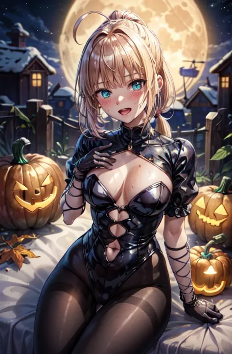 woman,14 years old,,city,night,(((school uniform))),,open mouth smile,((beautiful long ponytail)),((baby girl body shape)), 1 girl, Artoria Pendragon,destiny,aphrodisiac,Lie,Things to know,full of sweat,Wet Area,on the bed, Areol, defenseless,embarrassing,...