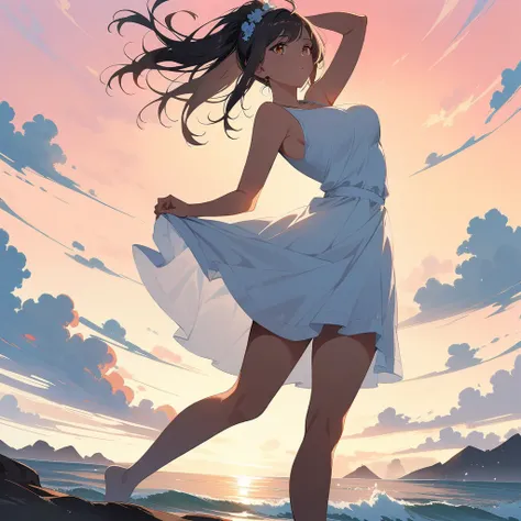 (masterpiece, best quality:1.2), 1girl, solo,standing_split, 
Silhouette Art of 1girl, multiple exposure, sunset, enhance, intricate, (best quality, masterpiece, Representative work, official art, Professional, unity 8k wallpaper:1.3), gorgeous body. 