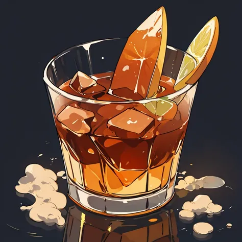 whiskey glass illustration