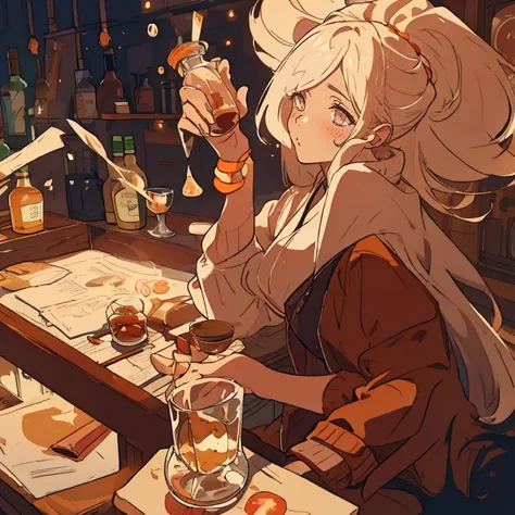 whiskey and woman illustration