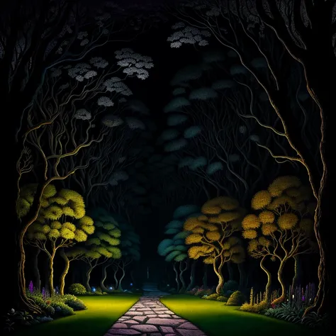 A surreal landscape painting with intricate details and multiple contrasts,
Fondo oscuro y claro, Fantastic realistic, Escenas inusuales, Detalles meticulosos, Luzes brillantes y tenebrosas, 8K

A surreal landscape painting with intricate details and multi...