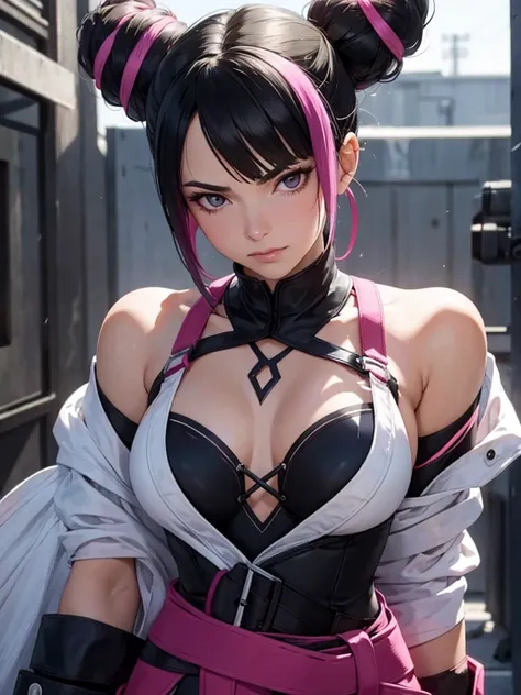 juri han, street fighter(master part, best quality, ultra-detalhado, melhor sombra), (antecedentes detalhados, olhando para o vi...