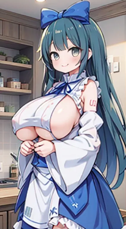 Hatsune Miku, Big and ample breasts、A slight smile、Outec, highest quality, Official Art, ((Huge boobs:1.2)), Breast milk production,