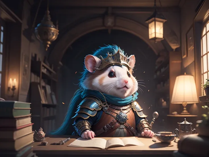 hamster knight, meisterwerk, best quality, super detail,4k,((ultra quality)), ((masterpiece)),