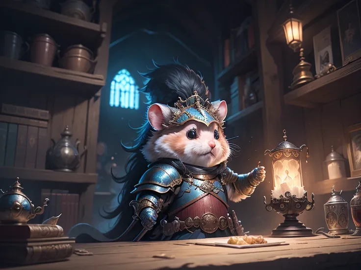 hamster knight, meisterwerk, best quality, super detail,4k,((ultra quality)), ((masterpiece)),