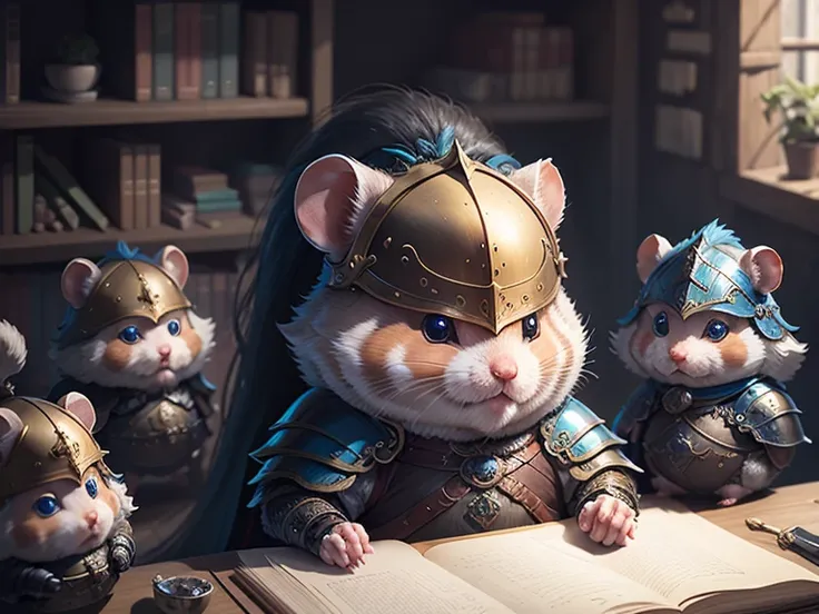 hamster knight, meisterwerk, best quality, super detail,4k,((ultra quality)), ((masterpiece)),