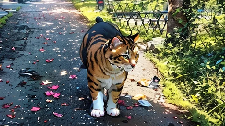 there is Cat that is walking on the sidewalk near a tree, an オレンジ色のCat, オレンジ色のCat, オレンジ色のCat, オレンジ色のCat in mid action, 東京を襲うCat, Catはオレンジ色です, Shot on Sony Alpha 9, Catは歩いている, Handsome, photo of Cat, very handsome, Catの写真, Cat, gojo satoru