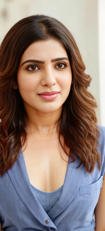 Portrait of samantha ruth prabhu, face,A shy sexy housewife