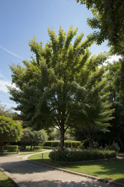 escenario donde muestre arboles flores naturaleza