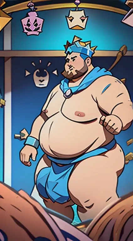 (((A fat man electric giant character from the super Cell game Clash Royale)))