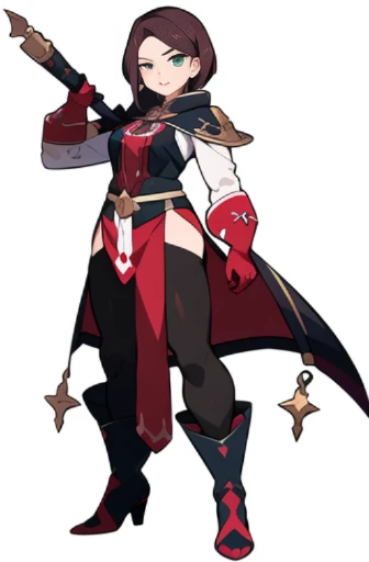 stand posture, cute eyes, adult woman,, solo, high fantasy outfits, ((white background)), full body, holding weapon,
