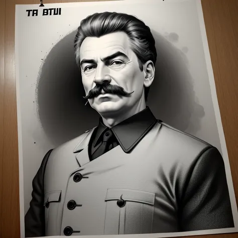 Stalin, poster, Black & White Style, realism, фото realism , tunic, straw ,street style 