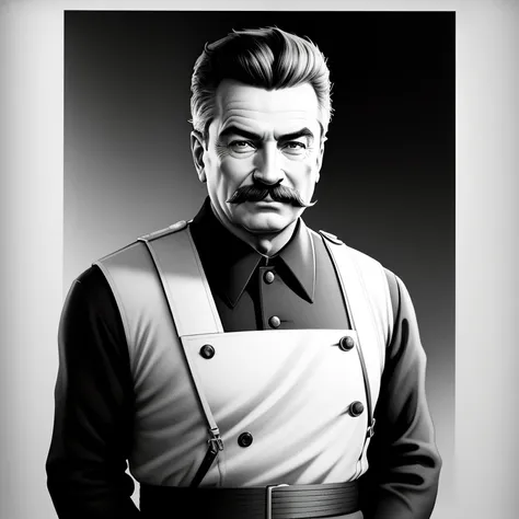 Stalin, poster, Black & White Style, realism, фото realism , tunic, straw ,street style, надпись STALIN