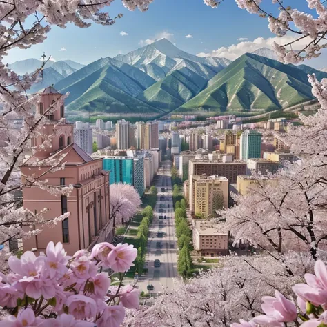 City of Almaty in spring