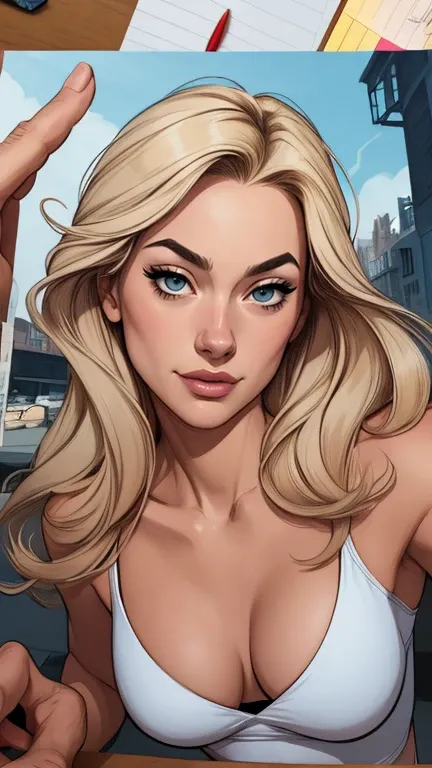 estilo de desenho animado:1.2), corpo inteiro estilo Cartoon Atriz  Yvonne Strahovski  Mulher Imagem de desenho animado de uma mulher , roupas sensuais , garota super fofa, cartoon style illustration, estilo de arte dos desenhos animados, estilo de arte do...