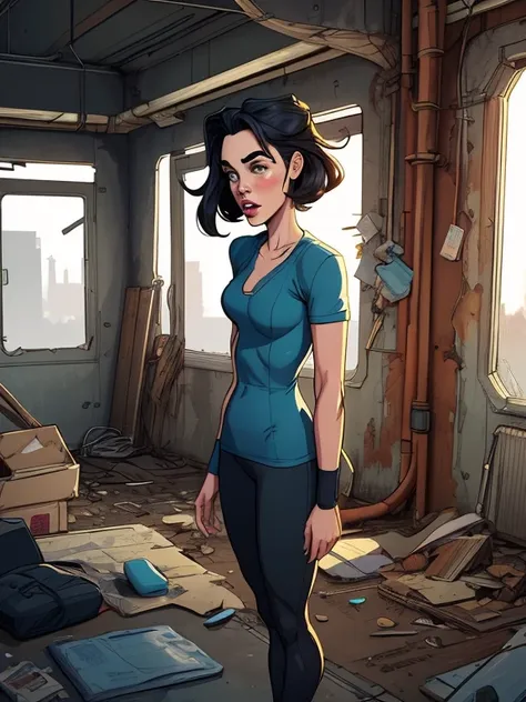 Cartoon style digital illustration Fallout 4 Haven 23 Jennifer Connelly Cartoon style digital illustration 