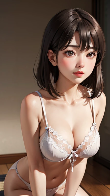 A light blush and a smile, (Masterpiece of the highest quality:1.2) Delicate illustrations, super detailed, /Beautiful Japanese Women、1 person,Very cute and slim、Outstanding style 、((8K images、super high quality))、Very delicate face, Skin and Hair、Red lips...